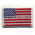 New come Embroidery patches backing with Iron on and heat cut border small size USA Flag